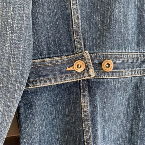 Liz Claiborne Longline Button Front Denim Jacket - Picture 8 of 11